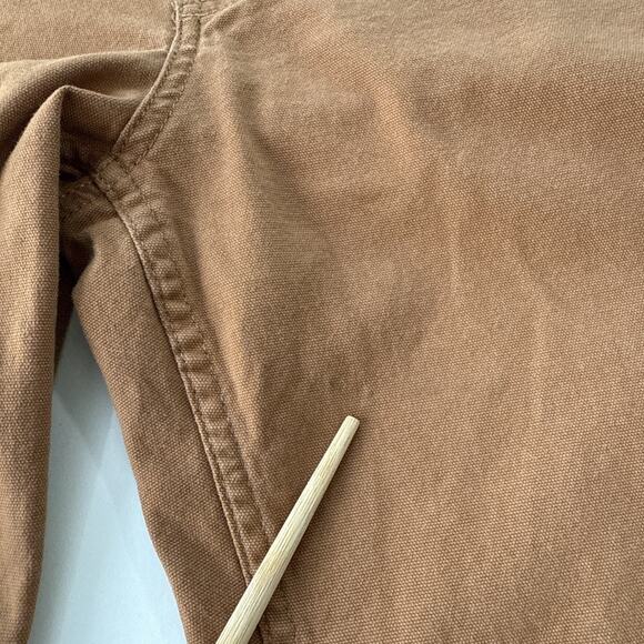 Carhartt Rugged Flex Canvas Work Pants Brown Carpenter Utility Relaxed Fit Sz 10 - Picture 7 of 13